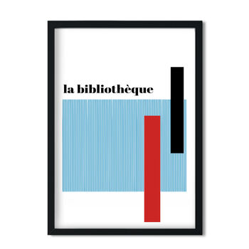La Bibliothèque French Abstract Giclée Art Print, 2 of 3