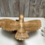 Hand Carved Wooden Soaring Eagle Sculpture Ornament, thumbnail 3 of 12