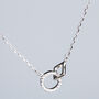Sterling Silver Interlocking Shapes Pendant Necklace, thumbnail 1 of 5