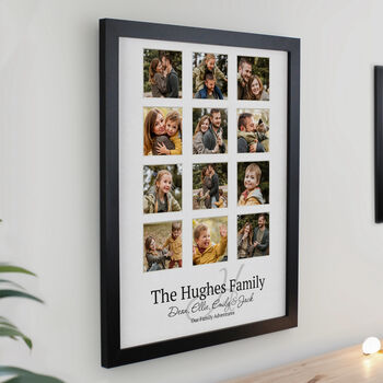 Personalised Family Black 12 Photo Frame Gift, 2 of 6