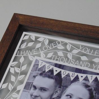 Personalised Wedding Lyric Or Quote Papercut, 8 of 10