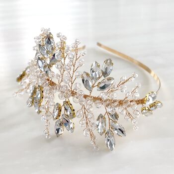 Gold Crystal Side Headpiece, 2 of 7