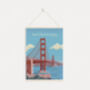 San Francisco USA Travel Poster Art Print, thumbnail 6 of 8