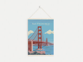 San Francisco USA Travel Poster Art Print, 6 of 8