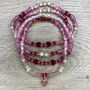 Ombre Red Bracelet With Pearls And Heart Charm, thumbnail 6 of 8