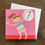 Disco Queen 7th Birthday Card, thumbnail 3 of 5