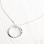 Silver Tiny Text Message Necklace On Silver Chain, thumbnail 4 of 6