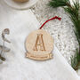 Personalised First Christmas Initial Tree Decoration, thumbnail 1 of 4