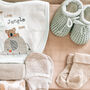 Luxury Baby Hygge Grey And Green Letterbox Hamper, thumbnail 2 of 6