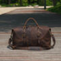 Vintage Look Genuine Leather Holdall With Zip Detail, thumbnail 7 of 12
