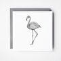 Celeste The Flamingo Blank Greeting Cards And Envelope, thumbnail 1 of 2