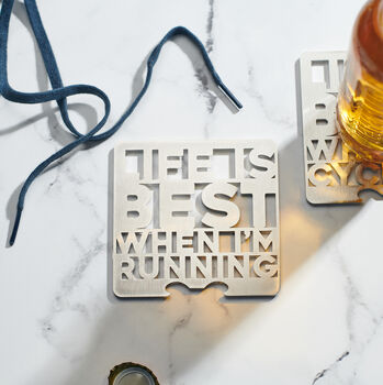Running Stainless Steel Coaster With Bottle Opener, 4 of 10