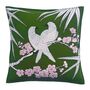 Bamboo Birds Embroidered Chinoiserie Cushion, thumbnail 3 of 3