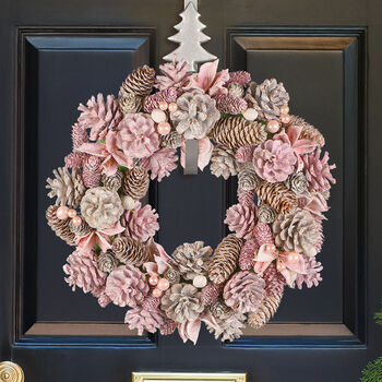 Blush Pink Winter Wreath, 3 of 5