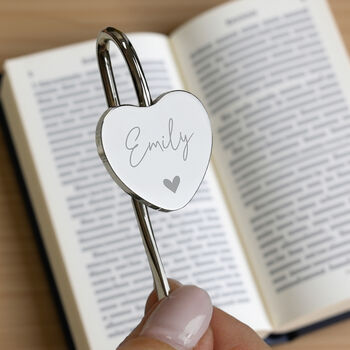 Personalised Engraved Heart Bookmark Keepsakes, 3 of 5