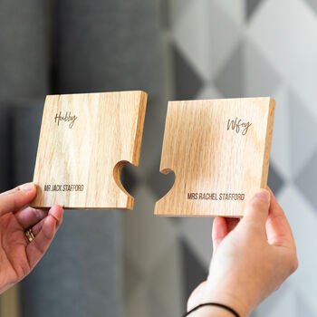 Personalised Coasters Set Of Two Wedding Gift For Couples, 4 of 5