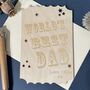 Personalised Wooden World Best Dad Father's Day Plaque, thumbnail 4 of 6