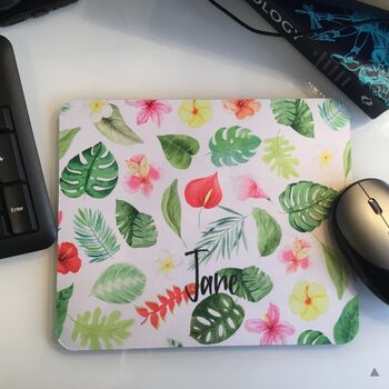 Personalised Tropical Theme Mouse Mat, 4 of 6