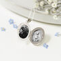 Personalised Oval Sterling Silver Large Locket Necklace, thumbnail 5 of 12