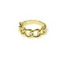 Chunky Chain Signet Rings, Gold Vermeil 925 Silver, thumbnail 2 of 10