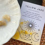 Joyful Yellow Jade Moon Crystal With Gift Message, thumbnail 2 of 3