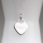 Engraved Silver Heart Necklace, thumbnail 1 of 5