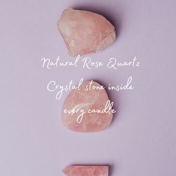 Rose Quartz Candle With Essential Oils By Wild Planet Aromatherapy
