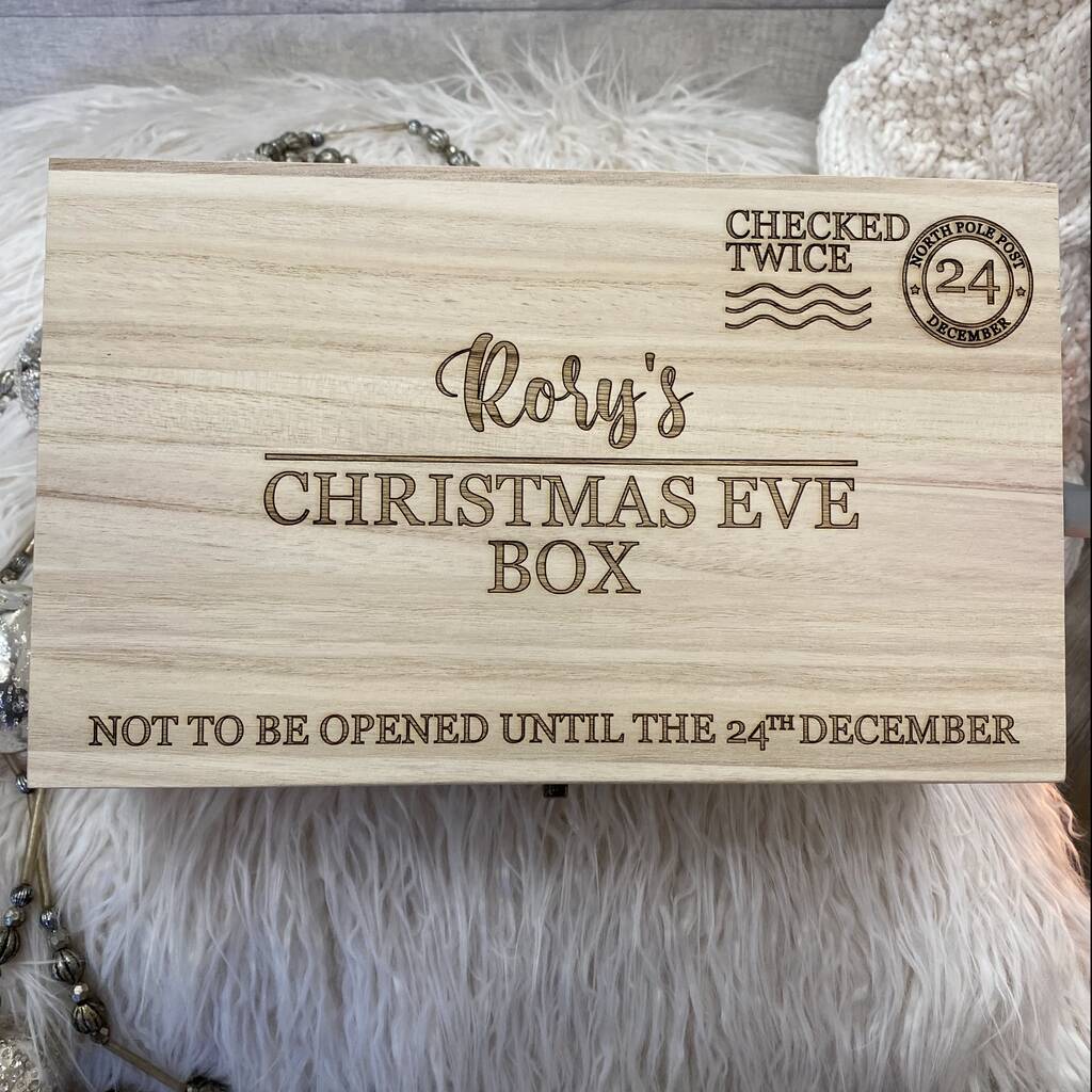 Personalised Laser Engraved Christmas Eve Box, 1 of 5