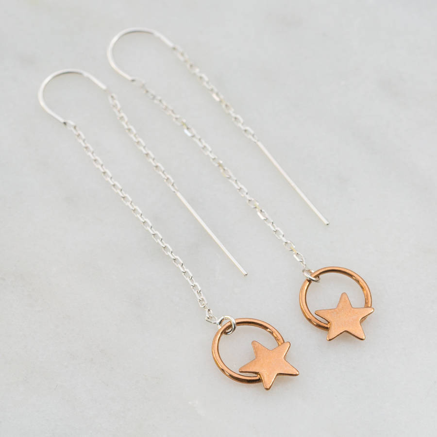 Star Drop Earring By Cabbage White England | notonthehighstreet.com