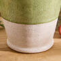 Green And White Dipped Ceramic Jug Vase, thumbnail 6 of 7