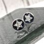 Sterling Silver Cut Out Star Stud Earrings, thumbnail 1 of 6