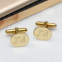 Personalised 18ct Gold Vermeil Cufflinks, thumbnail 1 of 4