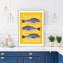 Sea Bream Print On Typography Background, thumbnail 4 of 4