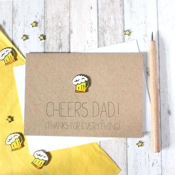 Cheers Dad! Father's Day Thank You Card, 3 of 6