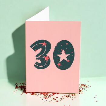 30th Birthday Starry Milestone Card, 2 of 2