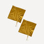 Eloisa Mustard Cotton Napkins With Pleating Channels Set Of Two, thumbnail 2 of 5