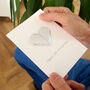 Personalised 10th Tin Anniversary Origami Heart Card, thumbnail 1 of 5