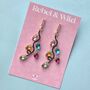 Christmas Lights Rhinestone Earrings, thumbnail 1 of 2