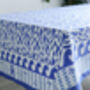 Blue And White Cotton Tablecloth, Seabreeze, thumbnail 2 of 6