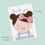 Personalised Bracelet And Hair Bow Set Thank You Pack Of Six, thumbnail 2 of 4