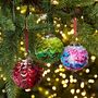 Ryka Coloured Recycled Glass Marble Baubles, thumbnail 1 of 5