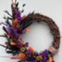 Dried Flower Halloween Pumpkin Wreath, thumbnail 1 of 4