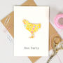 Personalised Chicken Hen Party Card Invitations, thumbnail 2 of 2
