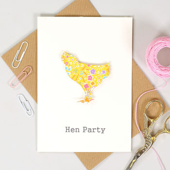 Personalised Chicken Hen Party Card Invitations, 2 of 2