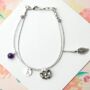 Personalised Sterling Silver And Gemstone Bracelet, thumbnail 2 of 5