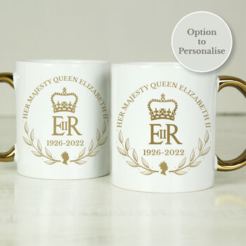Personalised Queen Memorial Gold Handle Mug, 4 of 5
