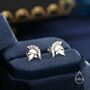 Sterling Silver Spartan Helmet Stud Earrings, thumbnail 1 of 12