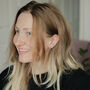 Titanium Steel C Shape Hoop Earrings For Everyday Wear, thumbnail 5 of 9