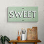 Personalised Word Print Sign With Optional Messages, thumbnail 1 of 12