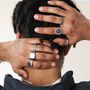 Men's Textured Leaf Stainless Steel Ring, thumbnail 5 of 7